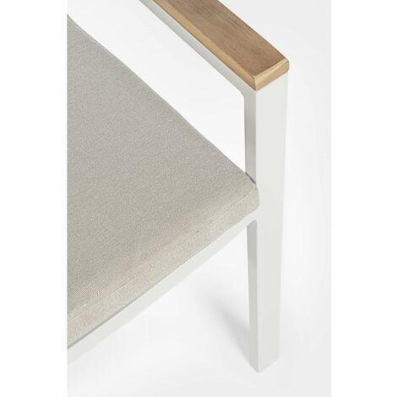 Sedia Belmar Bianca con Braccioli in Legno