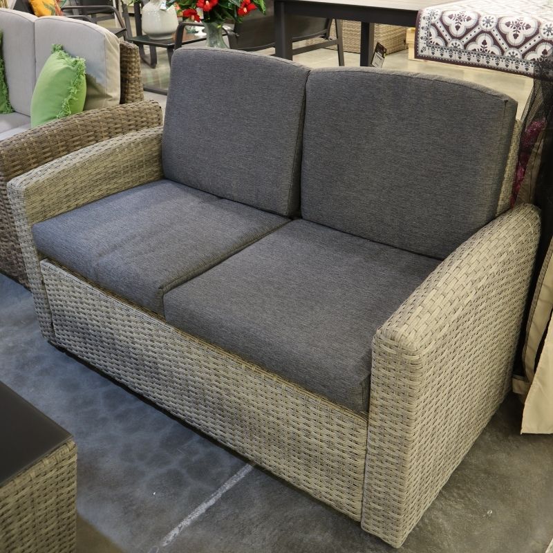 salotto da giardino Polynesia, modello Havane con cuscini e divano