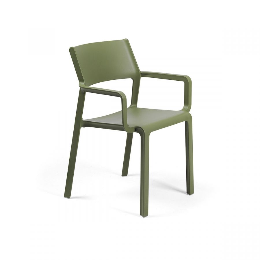 Sedia Trill Verde con Braccioli