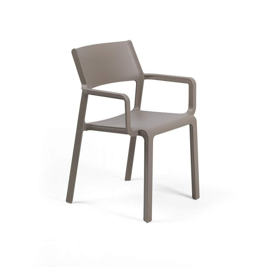 Sedia Trill Tortora con Braccioli