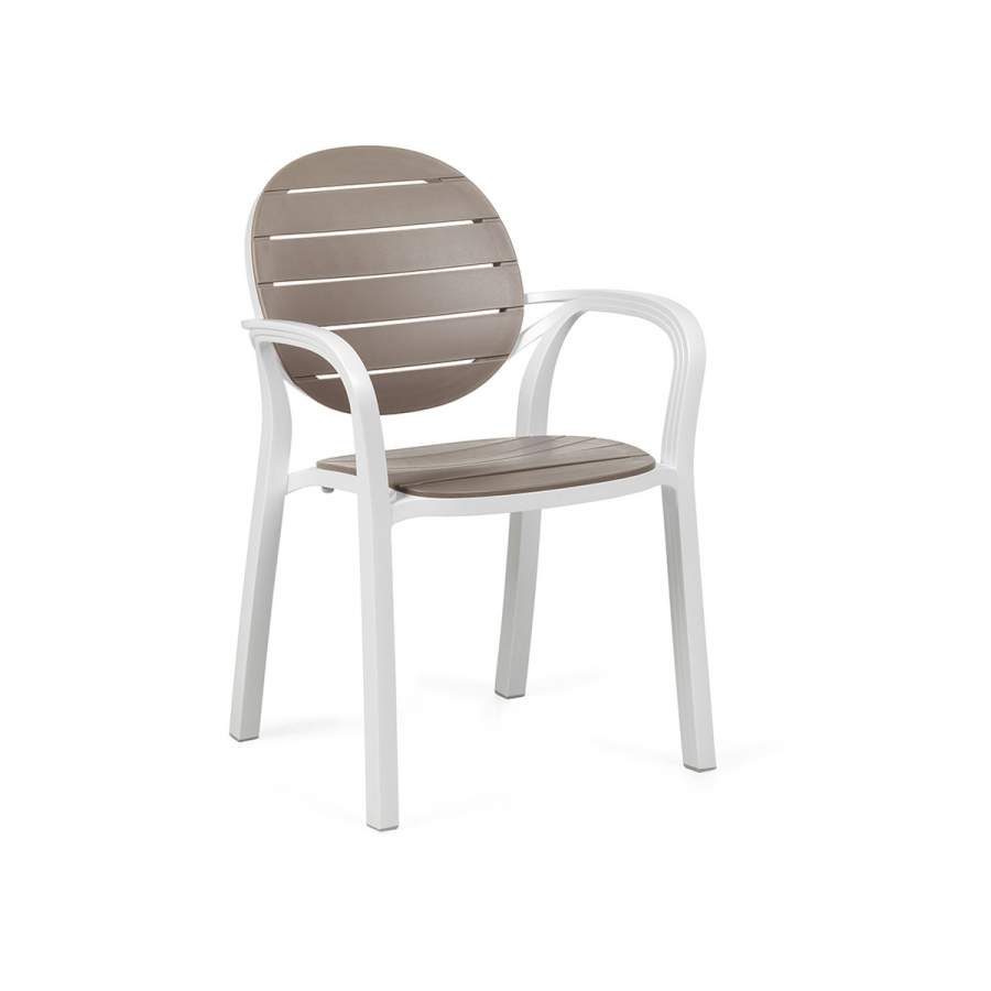 Sedia Palma Bianco e Tortora