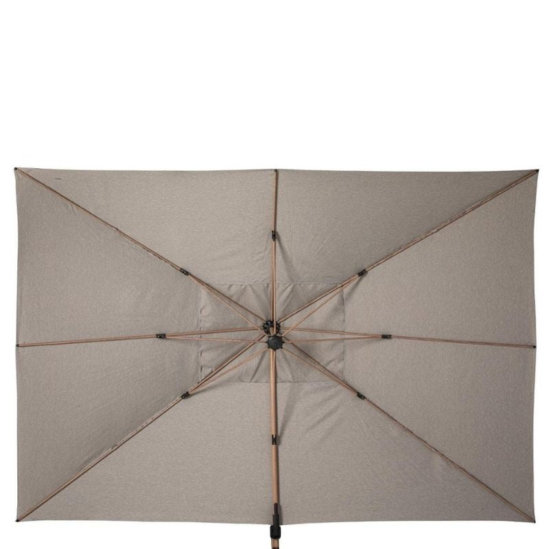 ombrellone a sbalzo rettangolare beige per arredo giardino honey