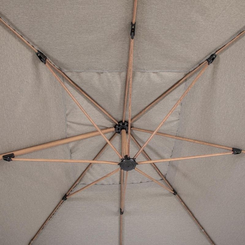 ombrellone a sbalzo rettangolare beige per arredo giardino honey
