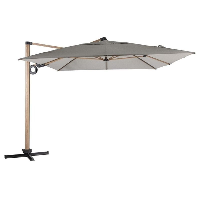 ombrellone a sbalzo rettangolare beige per arredo giardino honey