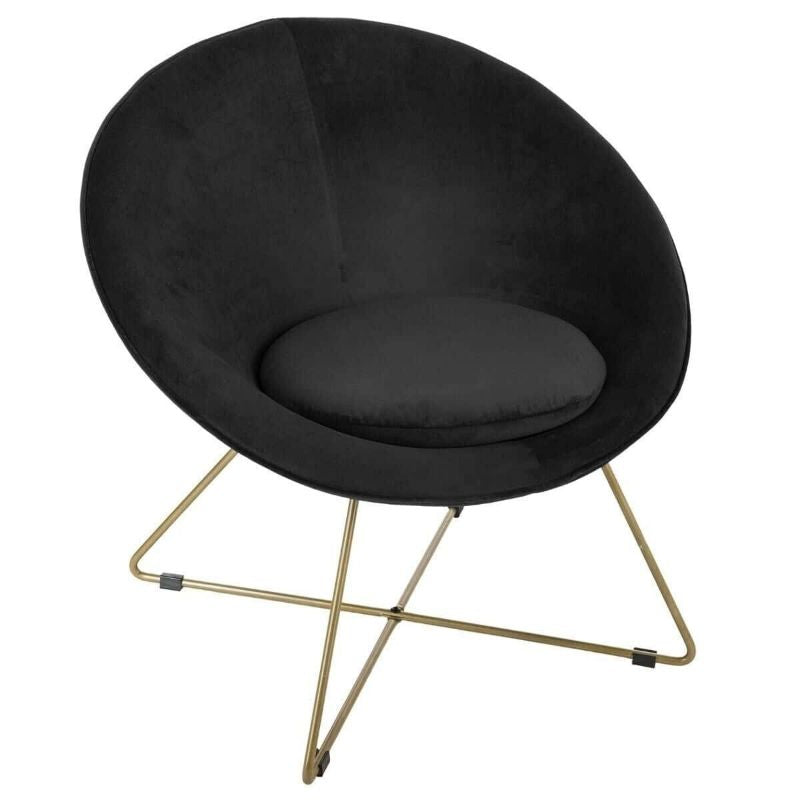 poltrona in velluto nera vintage design anni 60