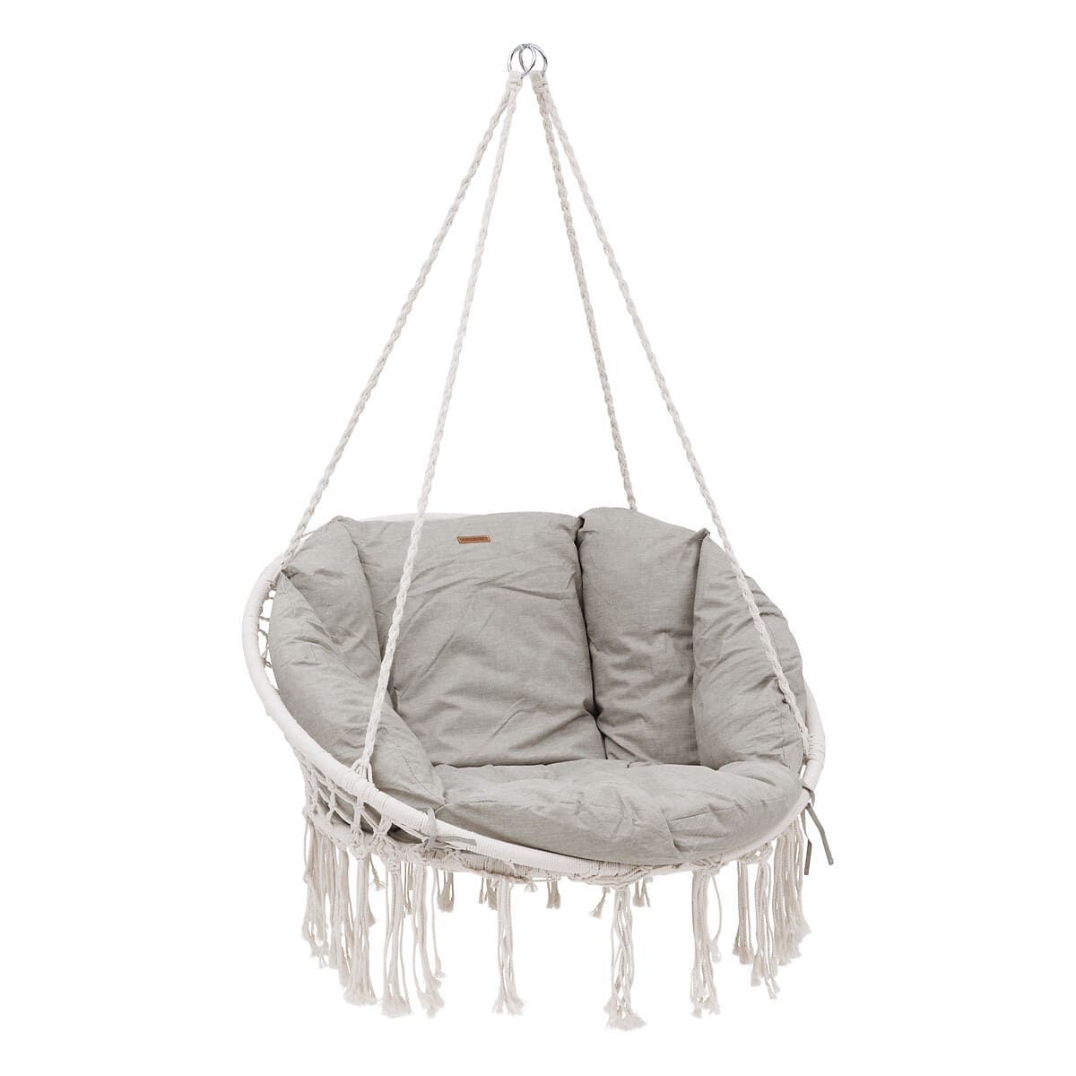 Kideo Poltrona Sospesa Lounge – Struttura In Metallo, Cuscino In Poliestere, Portata 120 Kg, Altezza 200 Cm