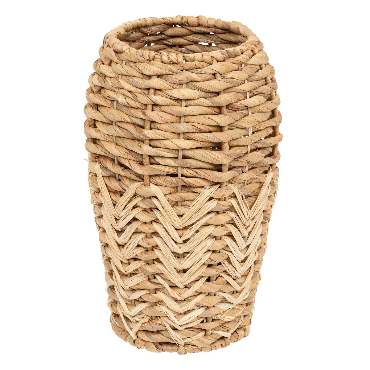 Vaso decorativo in fibra naturale intrecciata – Riza