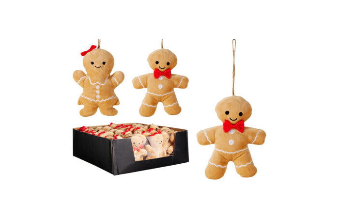 Decorazione natalizia pan di zenzero da appendere 14 cm, assortita