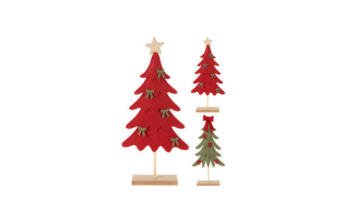 Albero natalizio in feltro da appoggio 31 cm