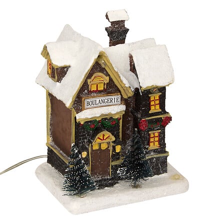Villaggio natalizio luminoso LED in poliresina – modelli assortiti