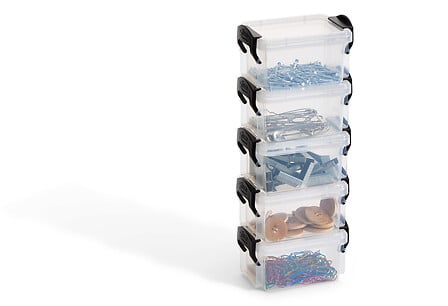 Mini contenitori trasparenti con chiusura a clip – assortiti