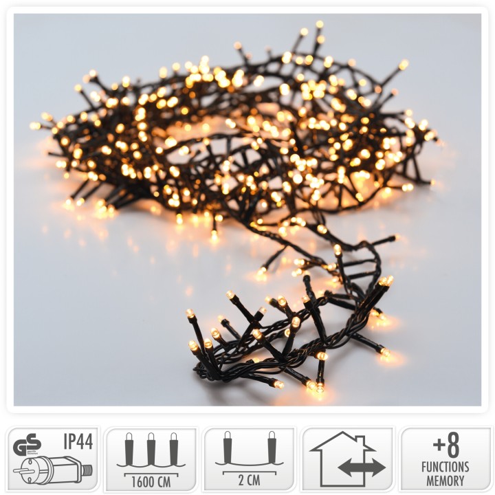 Luci di Natale Snake 1000 LED bianco caldo 20 m