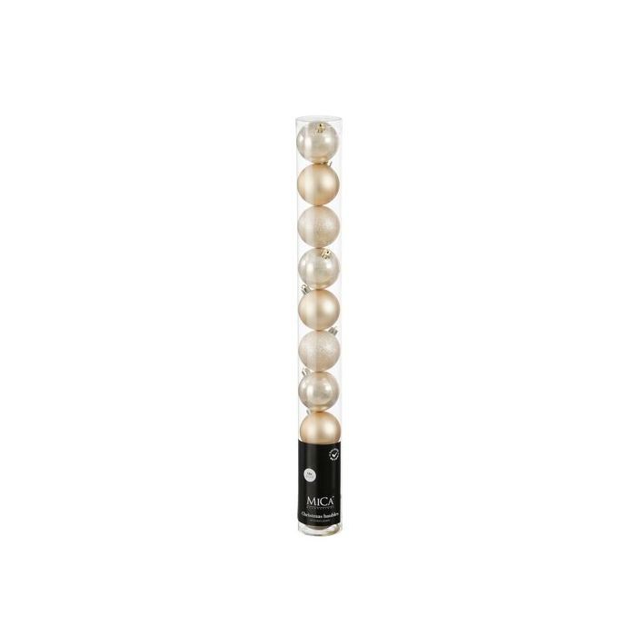 Set 10 palline di Natale color perla 6 cm – Mica Decorations