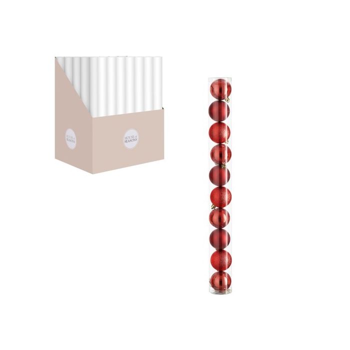 Set 10 palline di Natale rosse 6 cm – Mica Decorations