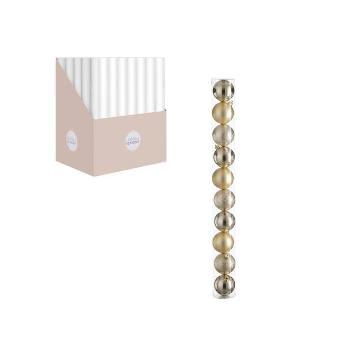 Set 10 palline di Natale champagne 6 cm – Mica Decorations