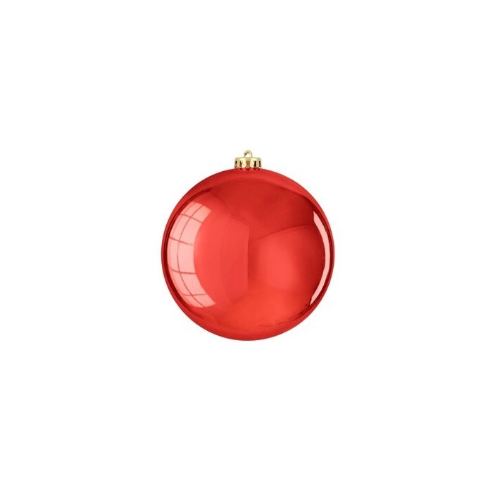 Pallina di Natale rossa lucida 15 cm – Mica Decorations