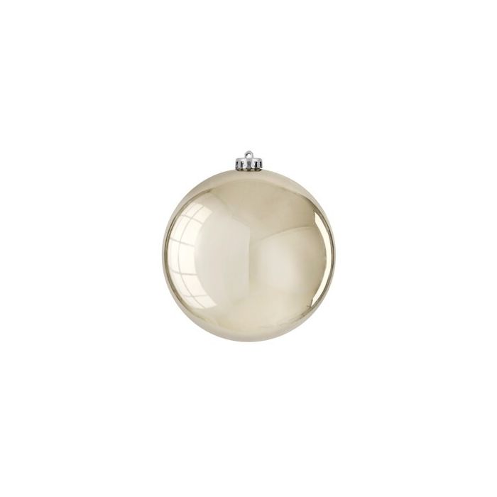 Pallina di Natale champagne lucida 15 cm – Mica Decorations