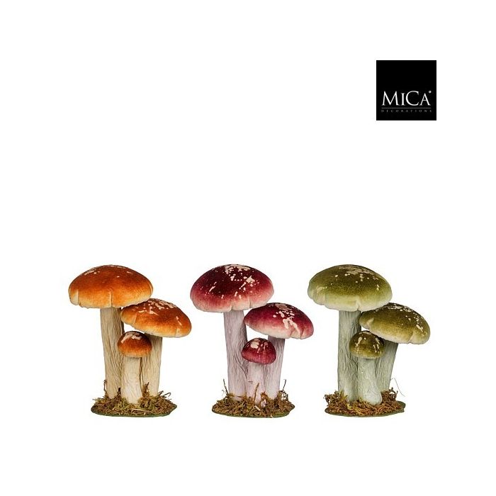 Decorazione natalizia con funghi 16,5 cm, colori assortiti – Mica Decorations