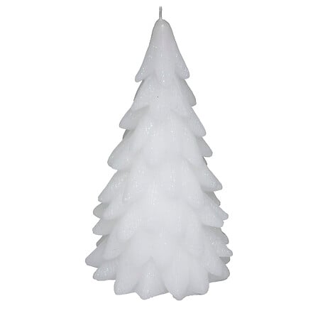 Candela natalizia ad albero con finitura metallizzata – 20 cm