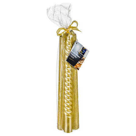Candele natalizie a stelo oro dritte e a spirale – set da 4, 25 cm