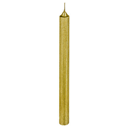 Candele natalizie a stelo oro dritte e a spirale – set da 4, 25 cm