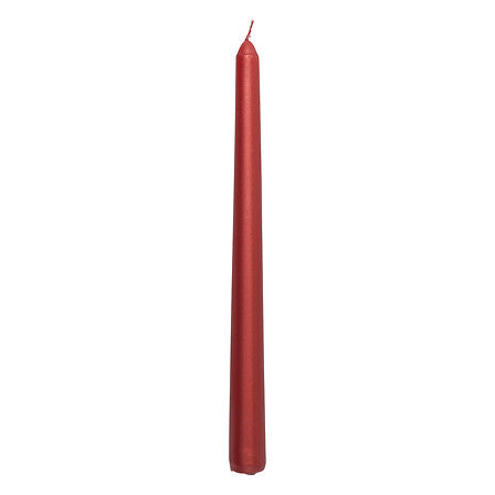 Set 4 candele a stelo rosso satinato – 25 cm