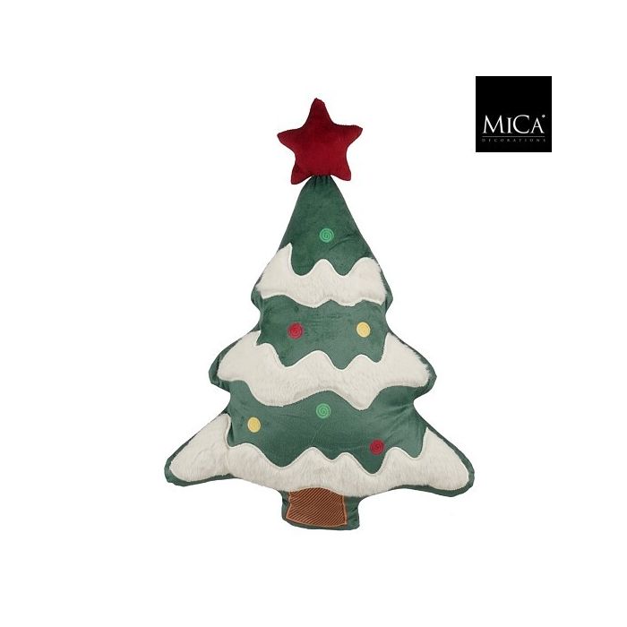 Cuscino natalizio a forma di albero verde 44 cm – Mica Decorations