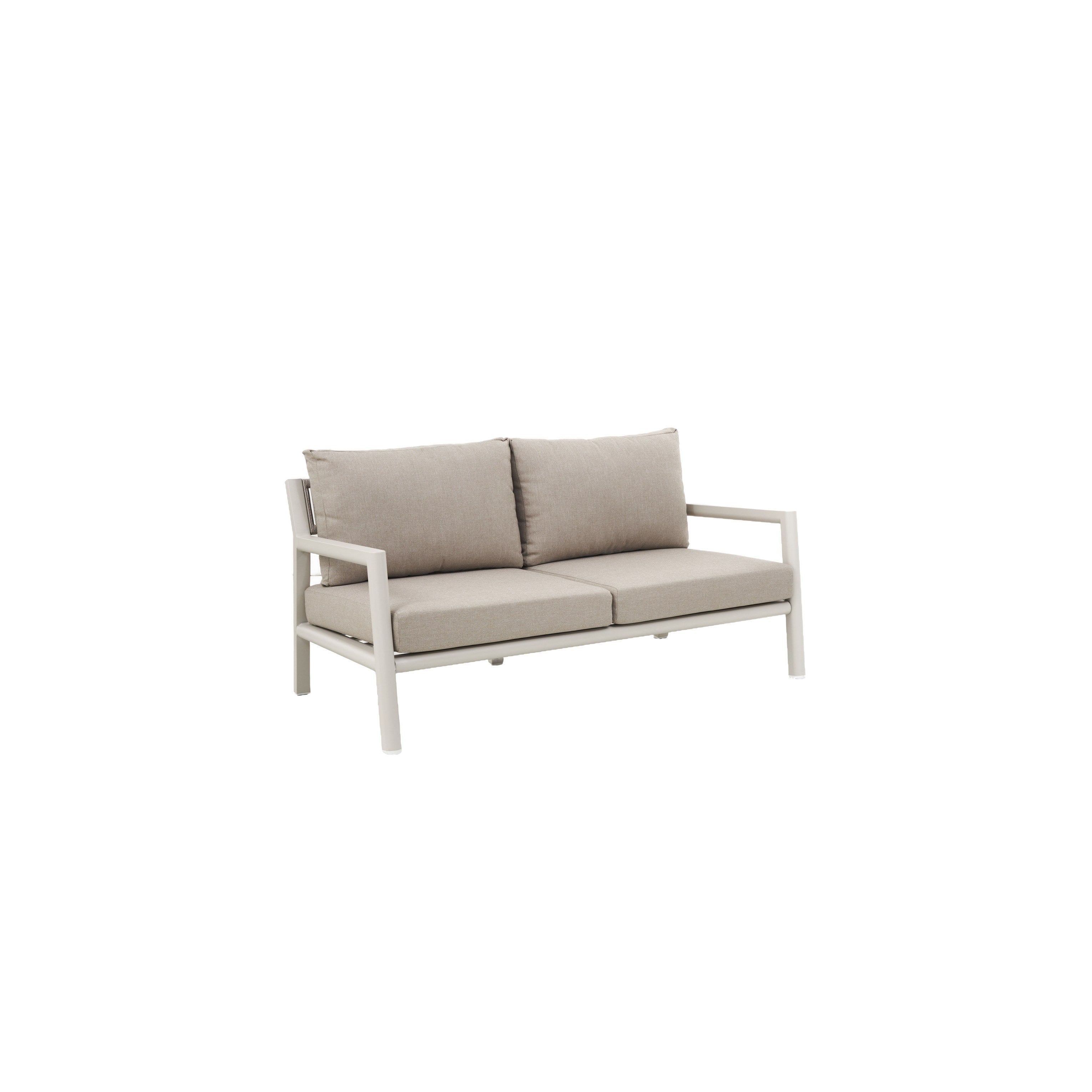 Salotto da giardino completo 4 posti in alluminio con cuscini – Alessia