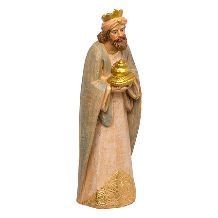 Presepe in resina con 10 personaggi fino a 15 cm
