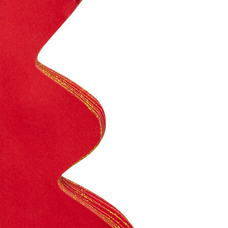 Albero di Natale decorativo in carta rossa 90 cm