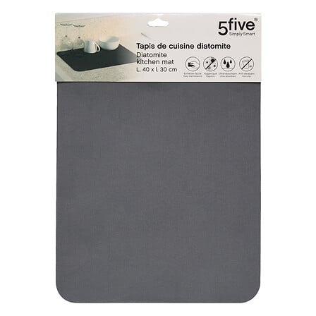 Tappetino scolapiatti flessibile con diatomite 40 x 30 cm assortito