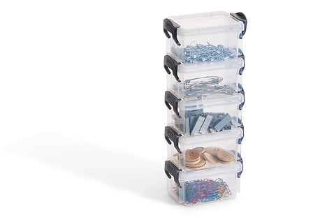 Mini contenitori trasparenti con chiusura a clip – assortiti