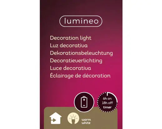 Babbo Natale con albero e 12 micro LED in resina 29 cm