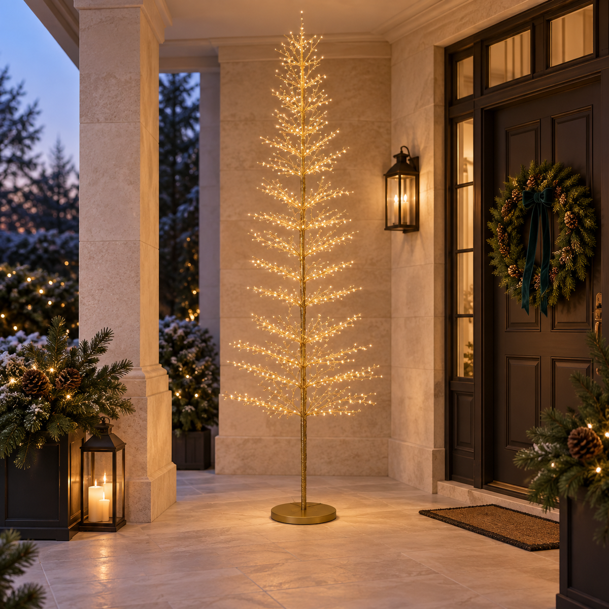 Albero luminoso 270 cm con 2048 micro LED per esterno – Kaemingk