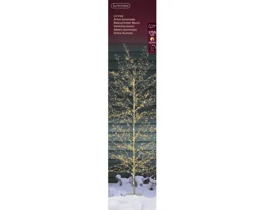 Albero luminoso oro 180 cm con 1755 micro LED – Kaemingk