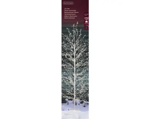 Albero luminoso bianco 180 cm con 1755 micro LED – Kaemingk