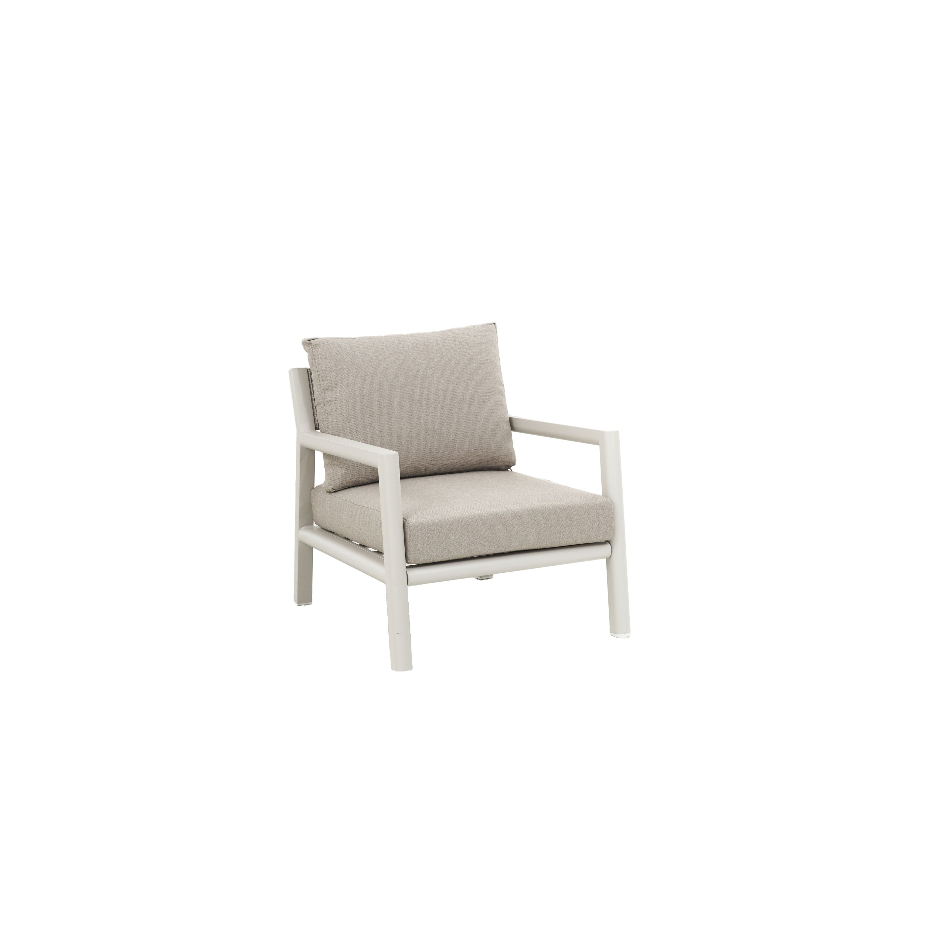 Salotto da giardino completo 4 posti in alluminio con cuscini – Alessia