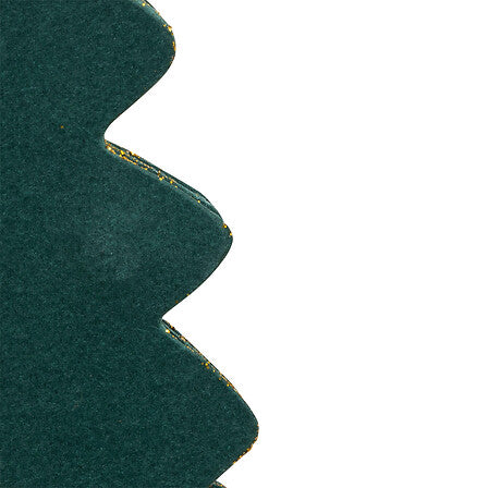 Albero di Natale decorativo in carta verde e oro – 30 cm