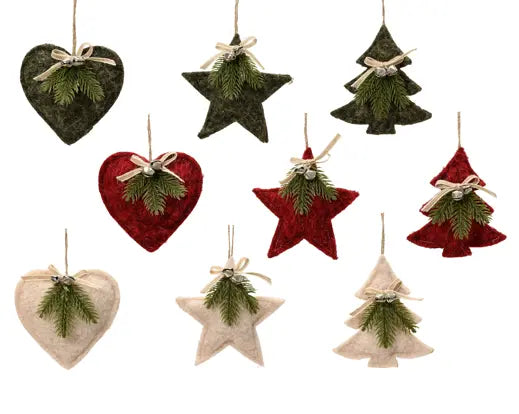 Decorazione natalizia in tessuto con campanelli 12,5 cm – Kaemingk