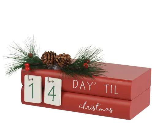 Calendario conto alla rovescia di Natale a forma di libri – Kaemingk