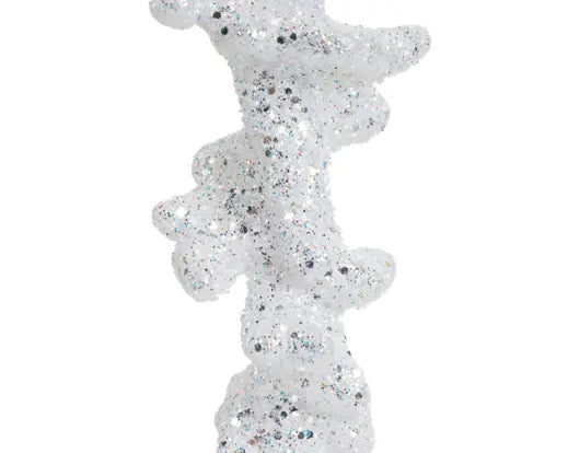 Pendente natalizio bianco glitter 25 cm – Kaemingk