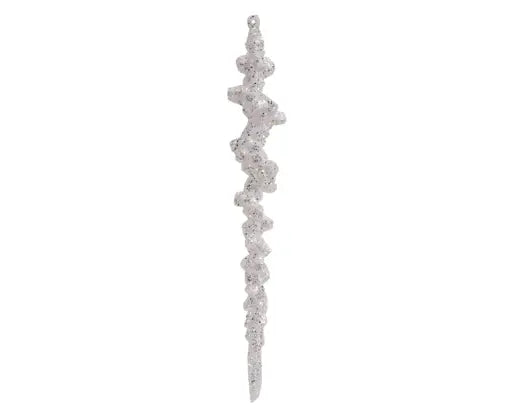 Pendente natalizio bianco glitter 25 cm – Kaemingk