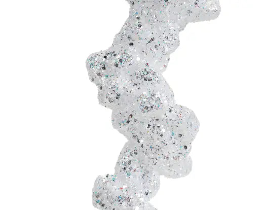 Pendente natalizio bianco glitter 25 cm – Kaemingk