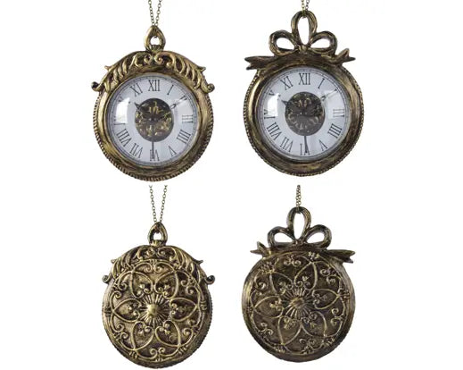 Orologio decorativo natalizio oro da appendere 13 cm – Kaemingk