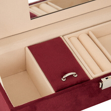 Portagioie bordeaux 28 cm con 8 scomparti