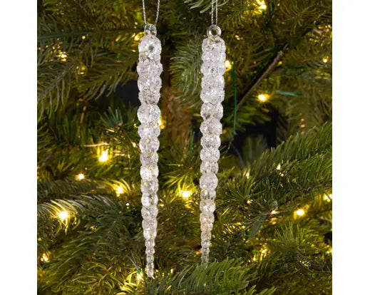 Set 2 ghiaccioli natalizi in acrilico glitter 14,5 cm – Kaemingk