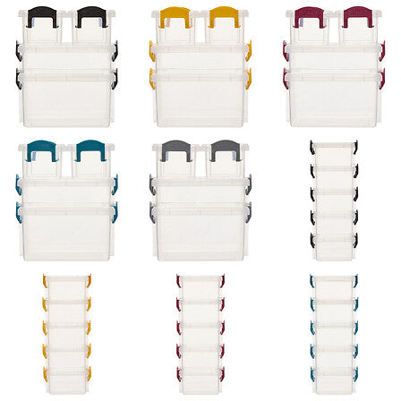 Mini contenitori trasparenti con chiusura a clip – assortiti