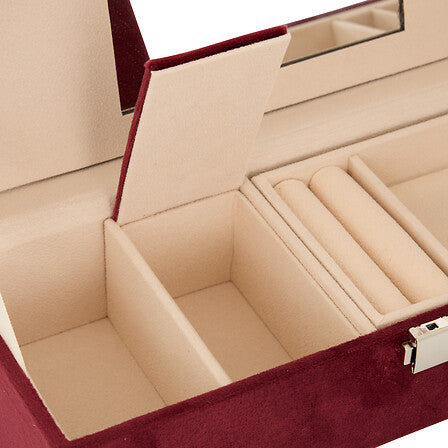 Portagioie bordeaux 28 cm con 8 scomparti