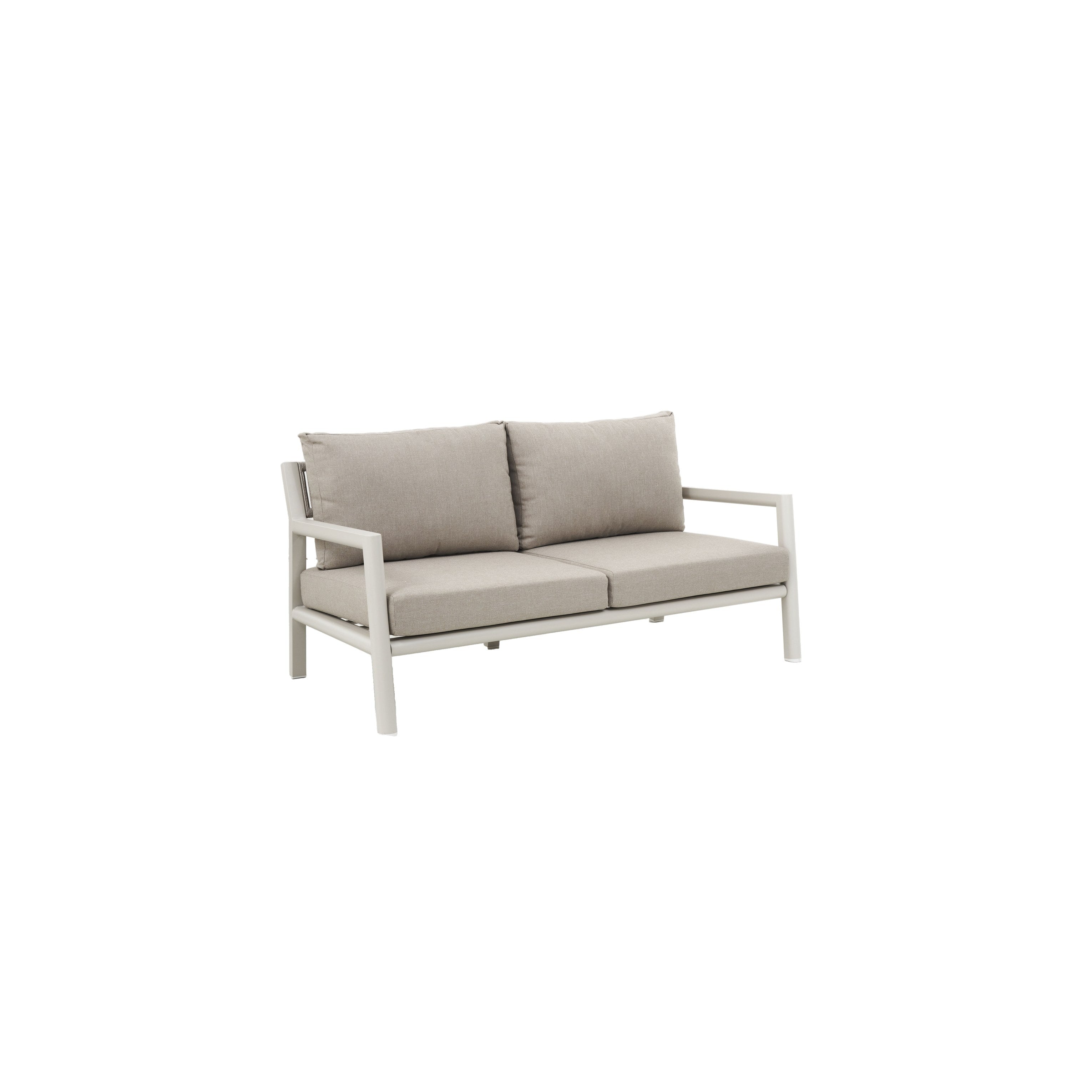 Salotto da giardino completo 4 posti in alluminio con cuscini – Alessia