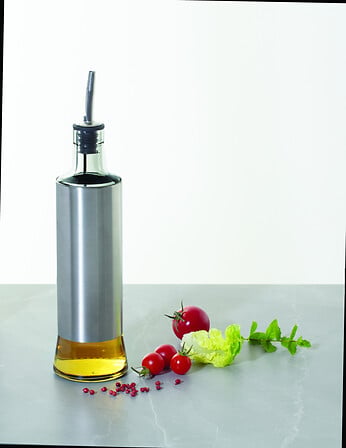 Bottiglia per olio e aceto in vetro e acciaio inox 500 ml